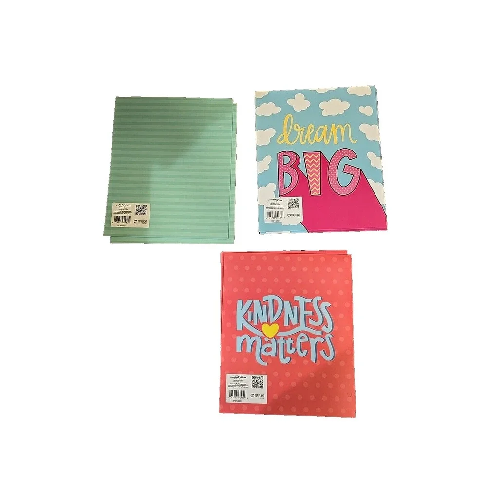 Motivational Pocket Folders Set of 3 Cute‎ School Office Supplies